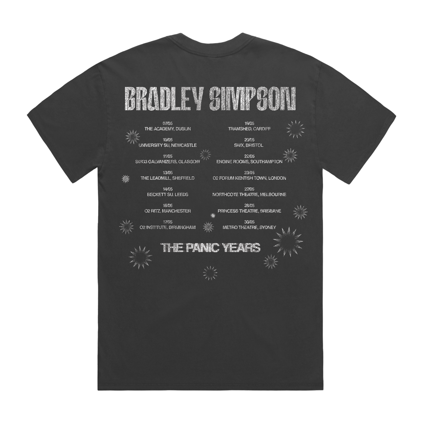 The Panic Years | 2025 Black Tour T-Shirt