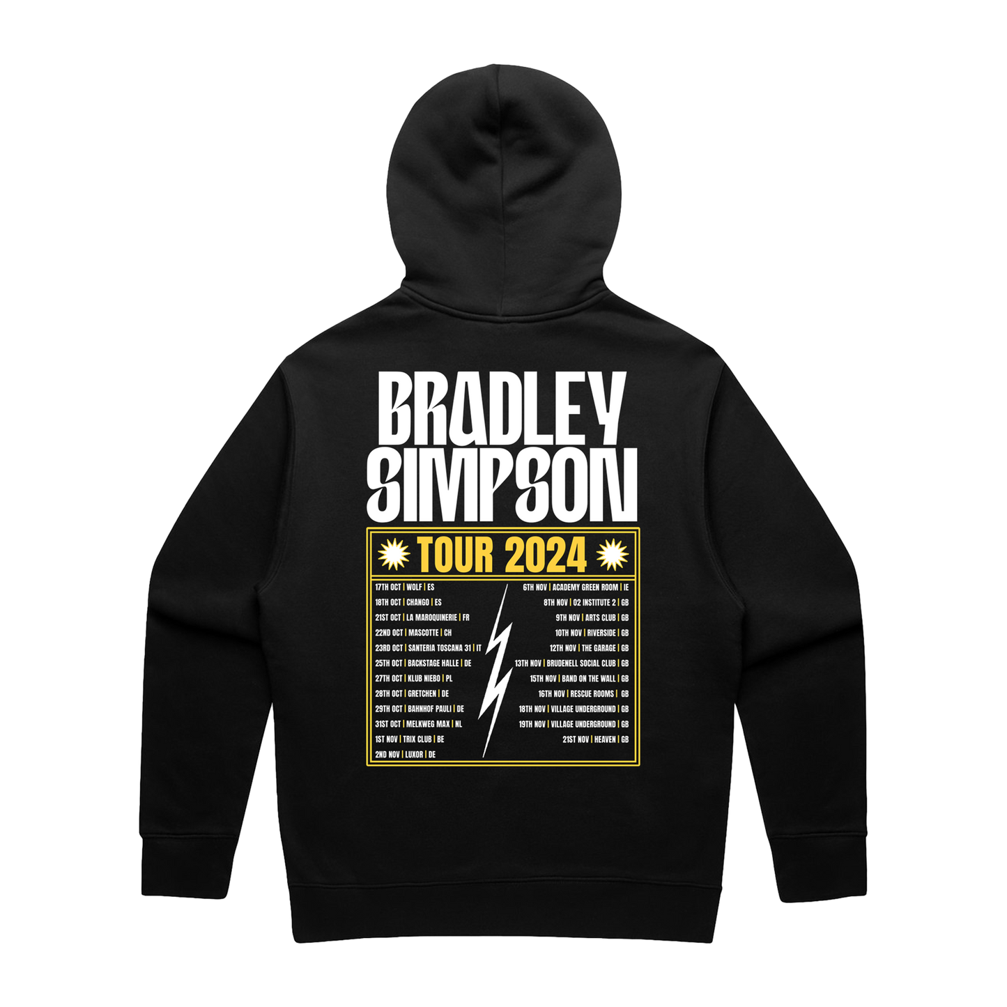 Bradley Simpson | 2024 Tour Black Hoodie