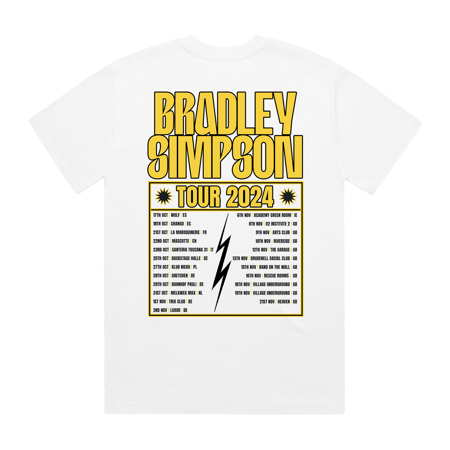 Bradley Simpson | 2024 Tour White T-Shirt