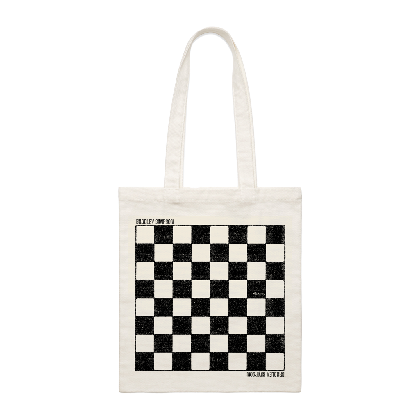 The Panic Years | Natural Checkerboard Tote