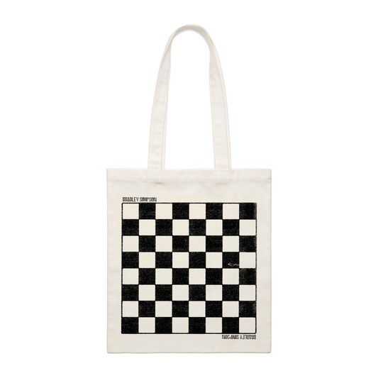 The Panic Years | Natural Checkerboard Tote