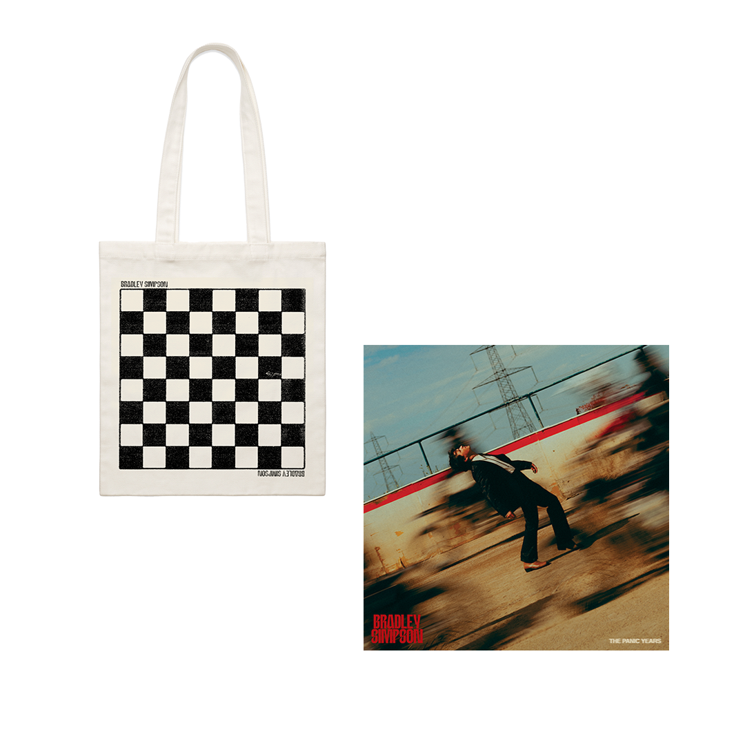 The Panic Years | Natural Checkerboard Tote Bag + Choice of LP Format