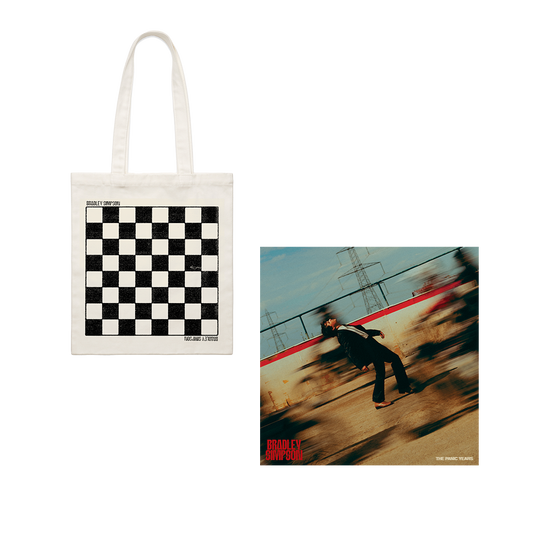 The Panic Years | Natural Checkerboard Tote Bag + Choice of LP Format