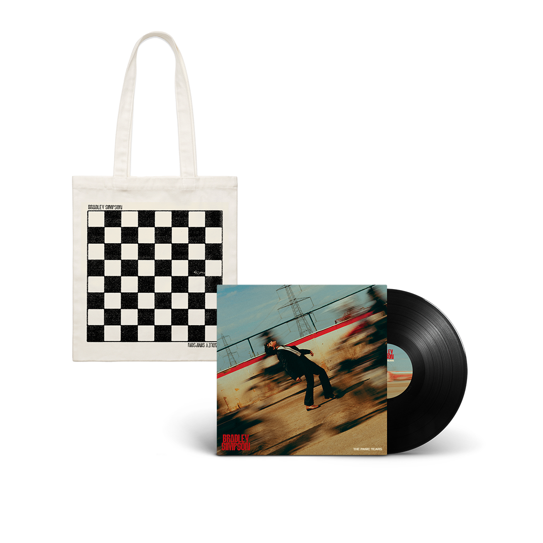 The Panic Years | Natural Checkerboard Tote Bag + Choice of LP Format